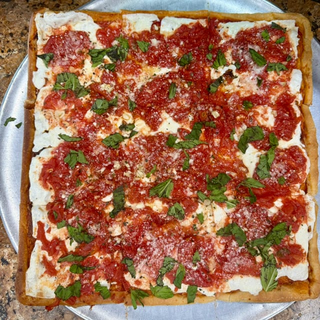 Sicilian Grandma Pizza.