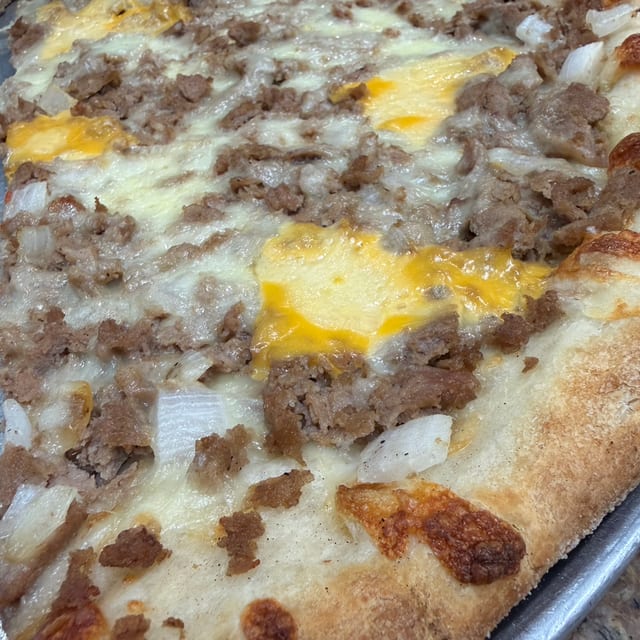 Cheesesteak Pizza.