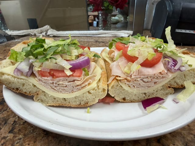 Turkey and Cheese Hero.