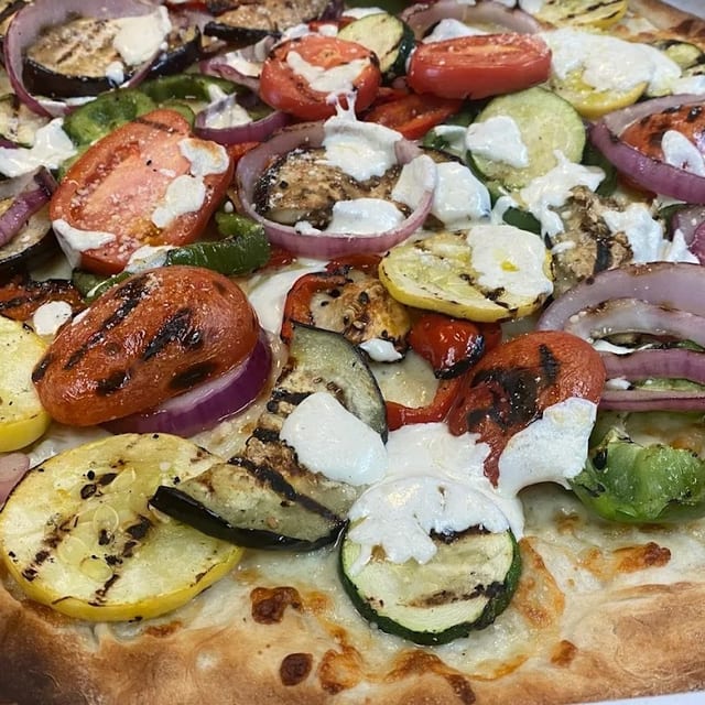 Frank's Vegetable Special Pizza.