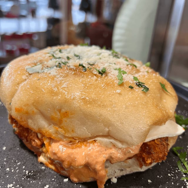 Chicken Vodka Garlic Knot Hero.
