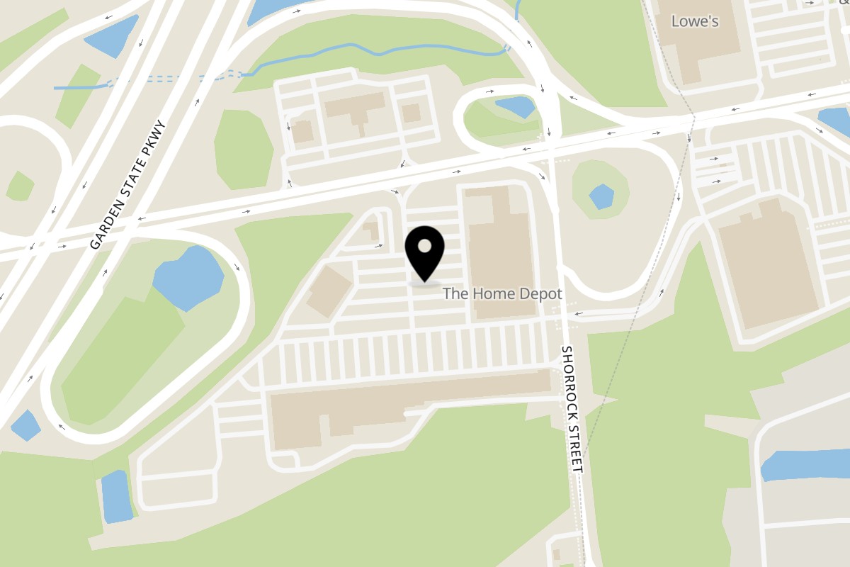 Map showing the location of Frank's Pizza & Restaurant on 1900 NJ-70 in Lakewood